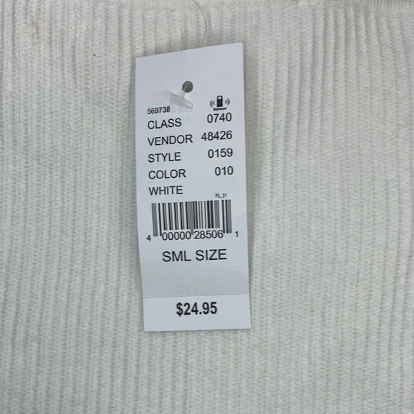 NWT Pac Sun L.A. Hearts White Ribbed Cross Back Crop Top - Picture 3 of 4